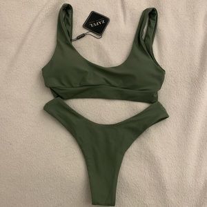 ZAFUL olive green thong bikini